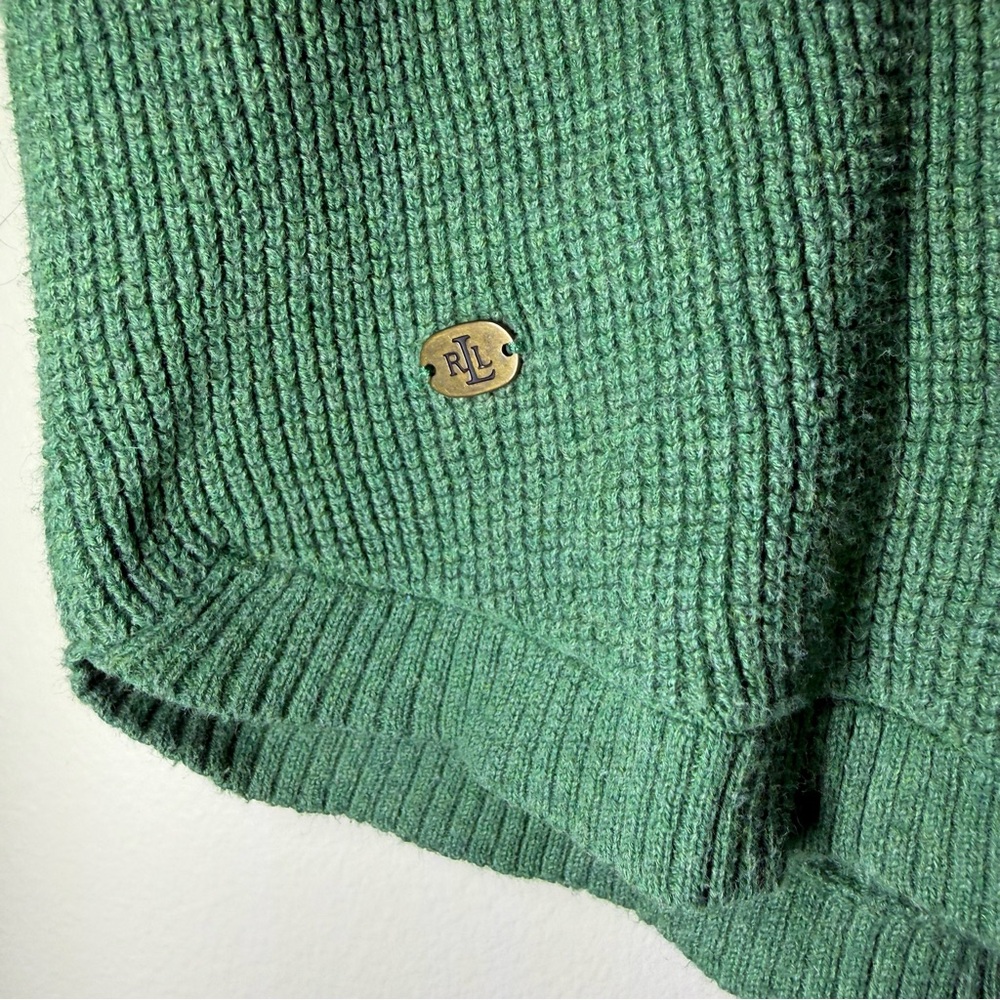 Lauren Ralph Lauren Green Cowl Neck Sweater - Picture 2 of 5